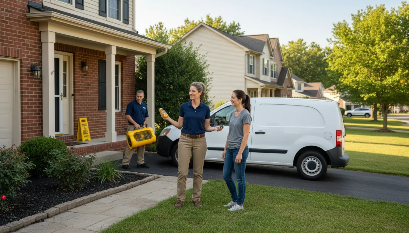 Residential water damage restoration in Champion, NE